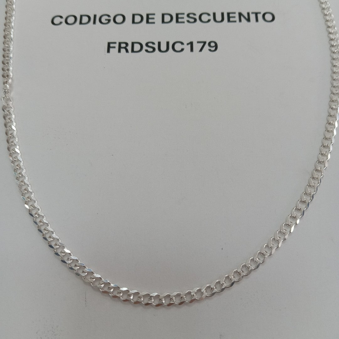 CADENA TEJIDO BARBADO PLATA .925 55 CM 12.7 GR (NUEVO)