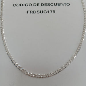 CADENA TEJIDO BARBADO PLATA .925 55 CM 12.7 GR (NUEVO)