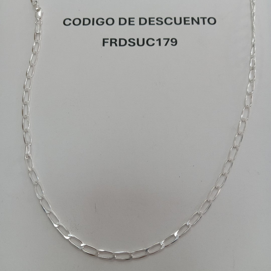 CADENA TEJIDO ESLABONES PLATA .925 60 CM 11 GR (NUEVO)