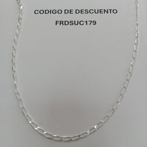 CADENA TEJIDO ESLABONES PLATA .925 60 CM 11 GR (NUEVO)