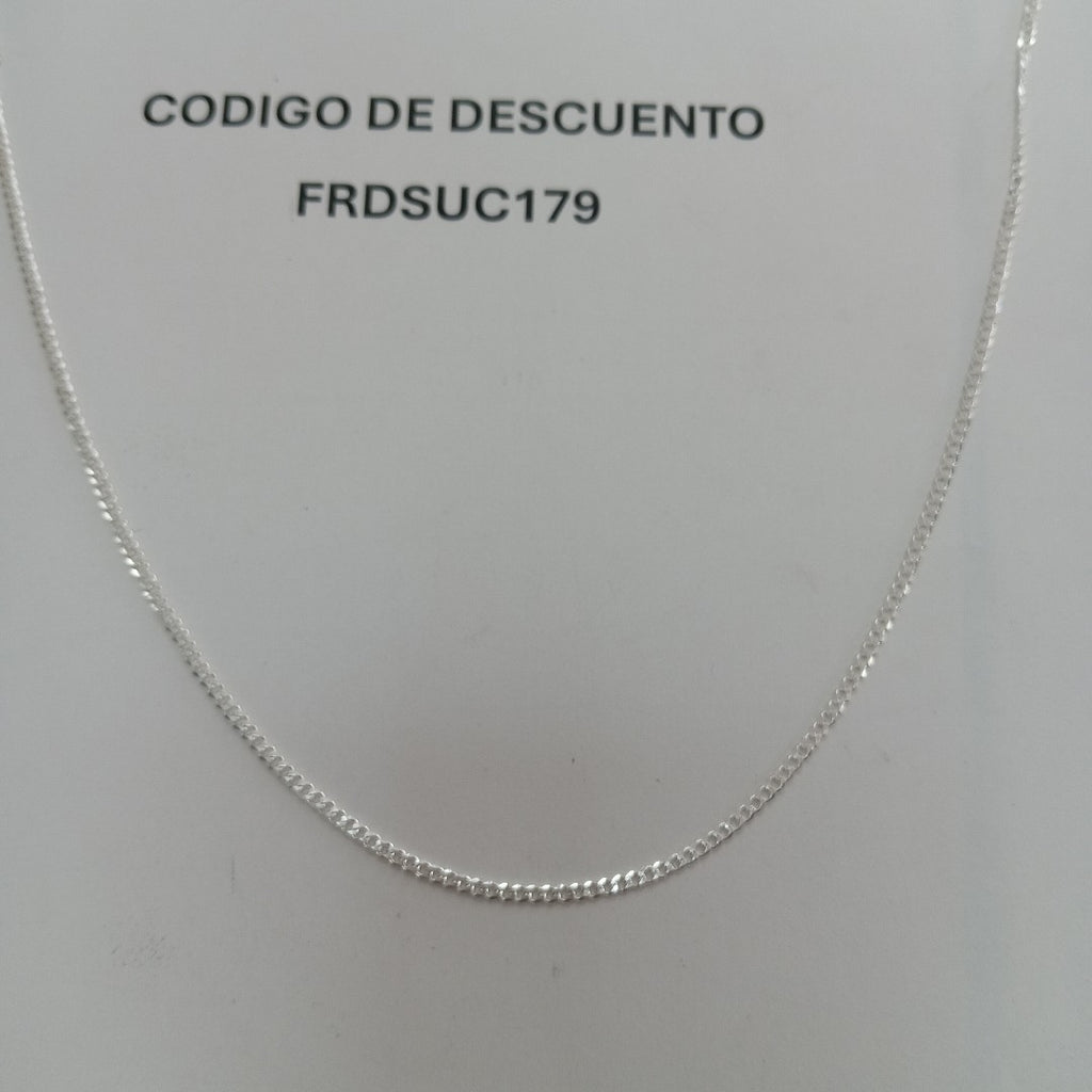 CADENA TEJIDO BARBADO PLATA .925 60 CM 5.5 GR (NUEVO)