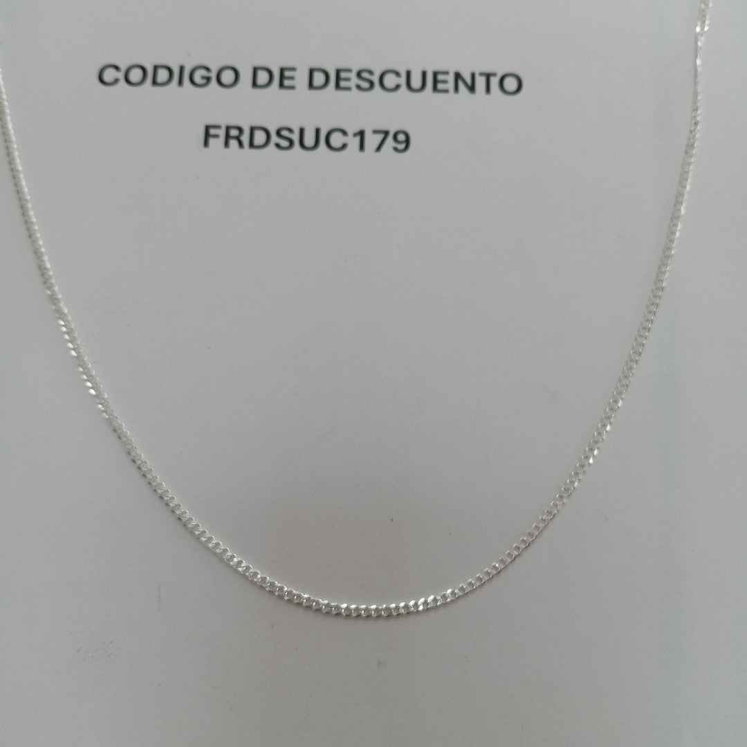 CADENA TEJIDO BARBADO PLATA .925 60 CM 5.5 GR (NUEVO)