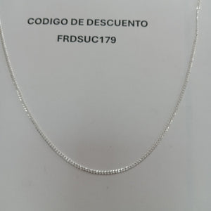 CADENA TEJIDO BARBADO PLATA .925 60 CM 5.5 GR (NUEVO)