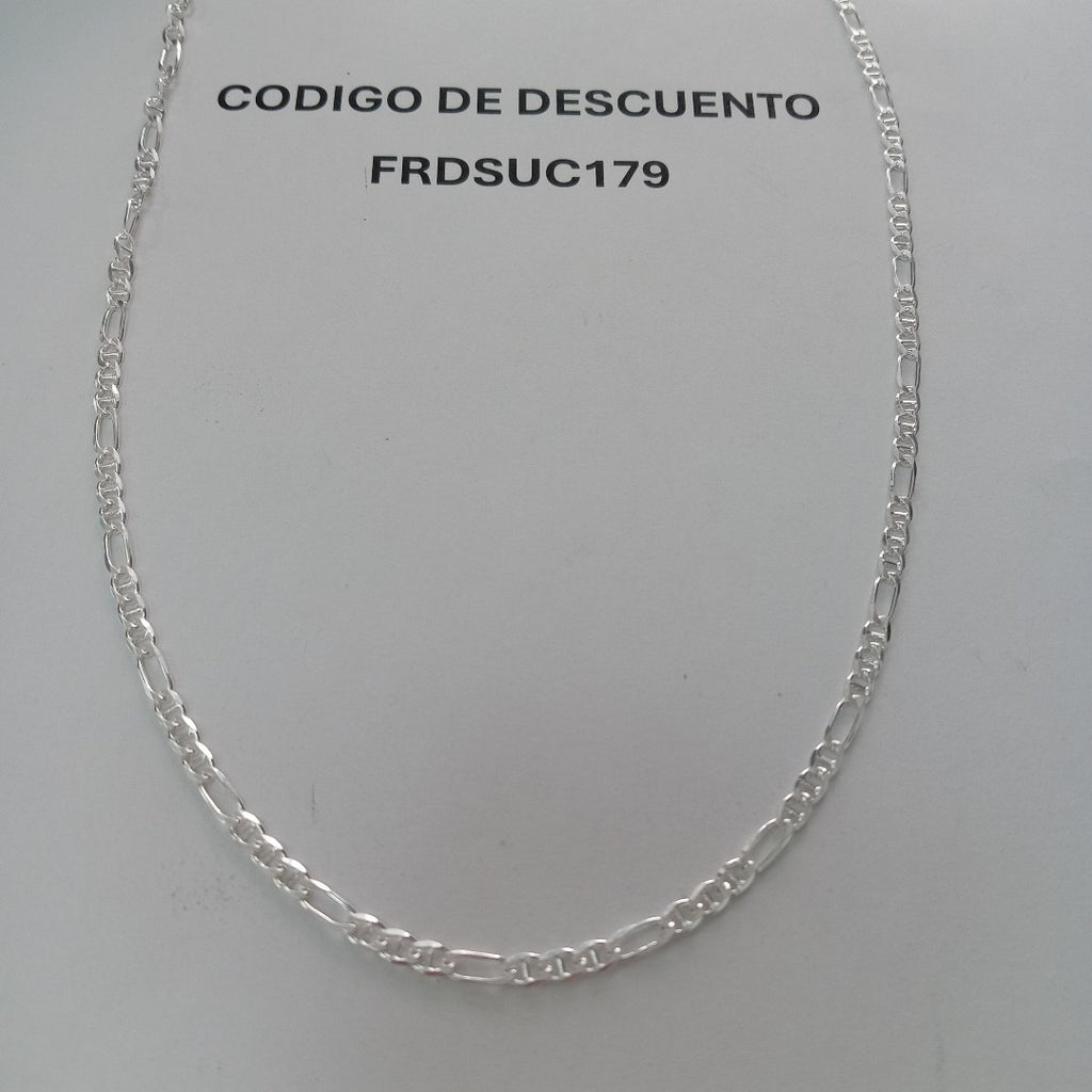 CADENA TEJIDO MARINERO PLATA .925 55 CM 8 GR (NUEVO)