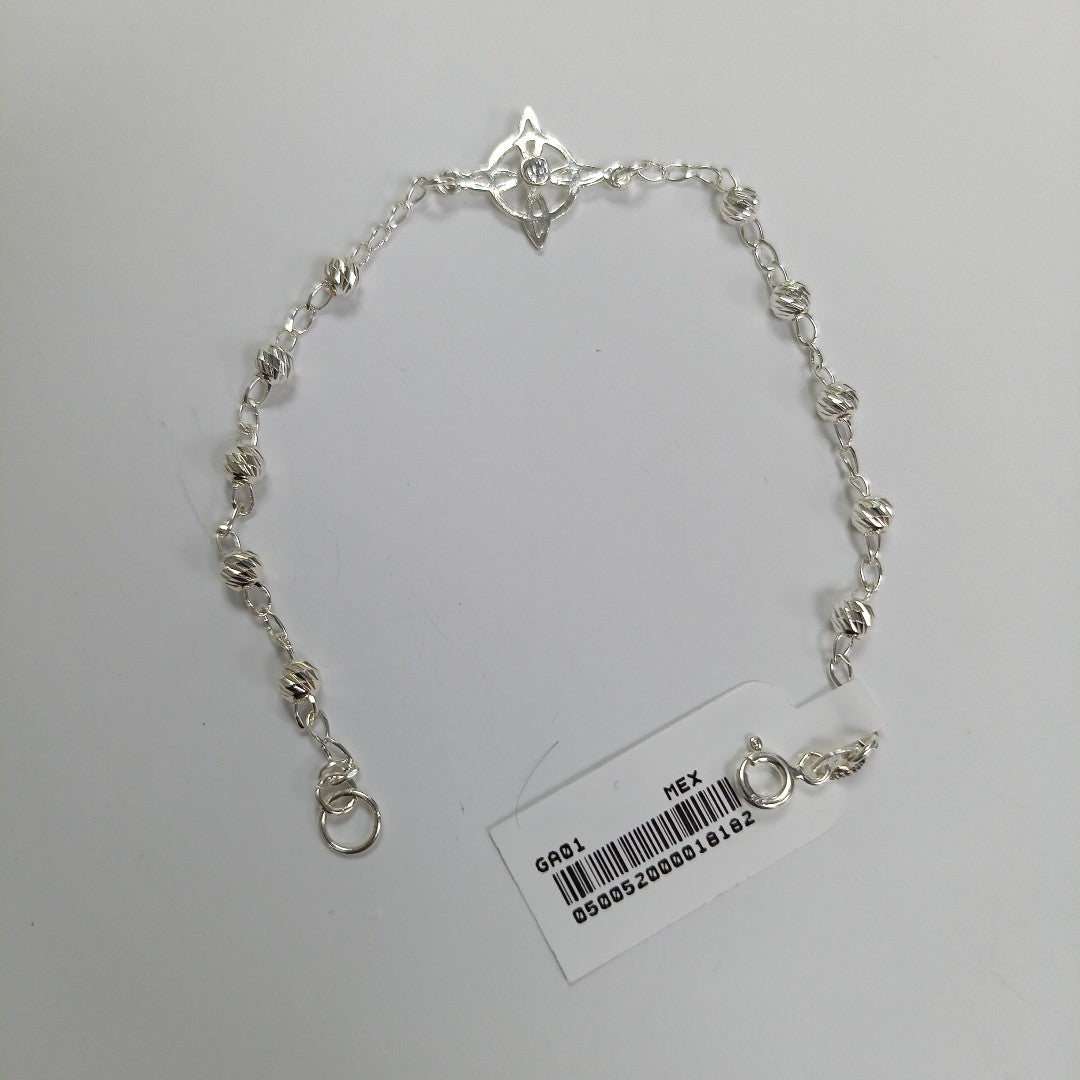 PULSERA TEJIDO ESPECIAL PLATA .925 18 CM 2.9 GR (NUEVO)