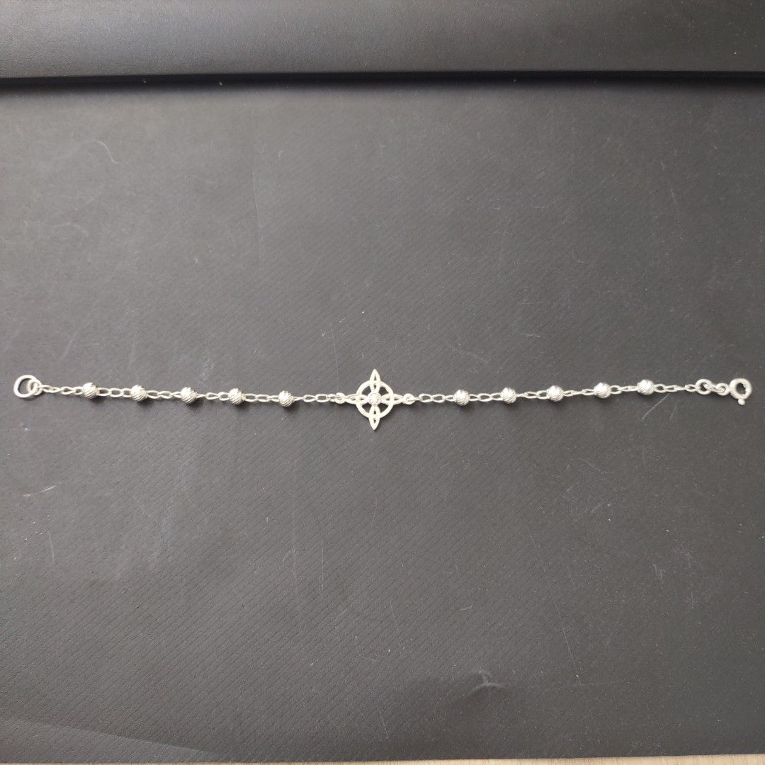 PULSERA TEJIDO ESPECIAL PLATA .925 18 CM 2.9 GR (NUEVO)