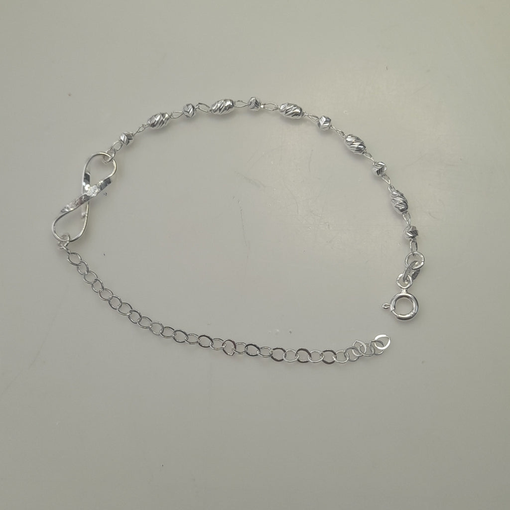 PULSERA TEJIDO INFINITO PLATA .925 18 CM 2.2 GR (NUEVO)