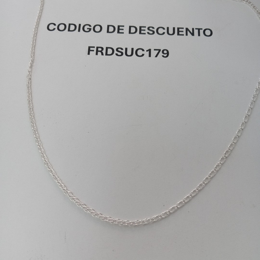 CADENA TEJIDO ESLABONES PLATA .925 50 CM 3.5 GR (NUEVO)