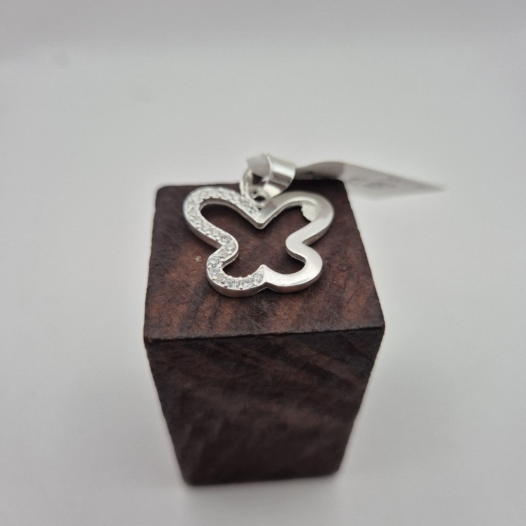 DIJE MARIPOSA C/CIRCONIAS PLATA .925 2.3 GR (NUEVO)