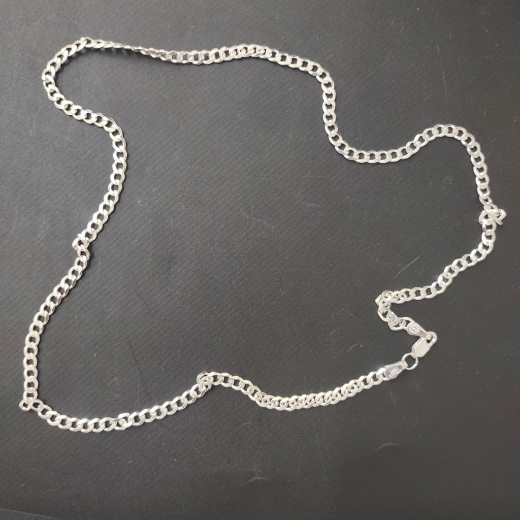 CADENA TEJIDO BARBADO PLATA .925 55 CM 11.9 GR (NUEVO)