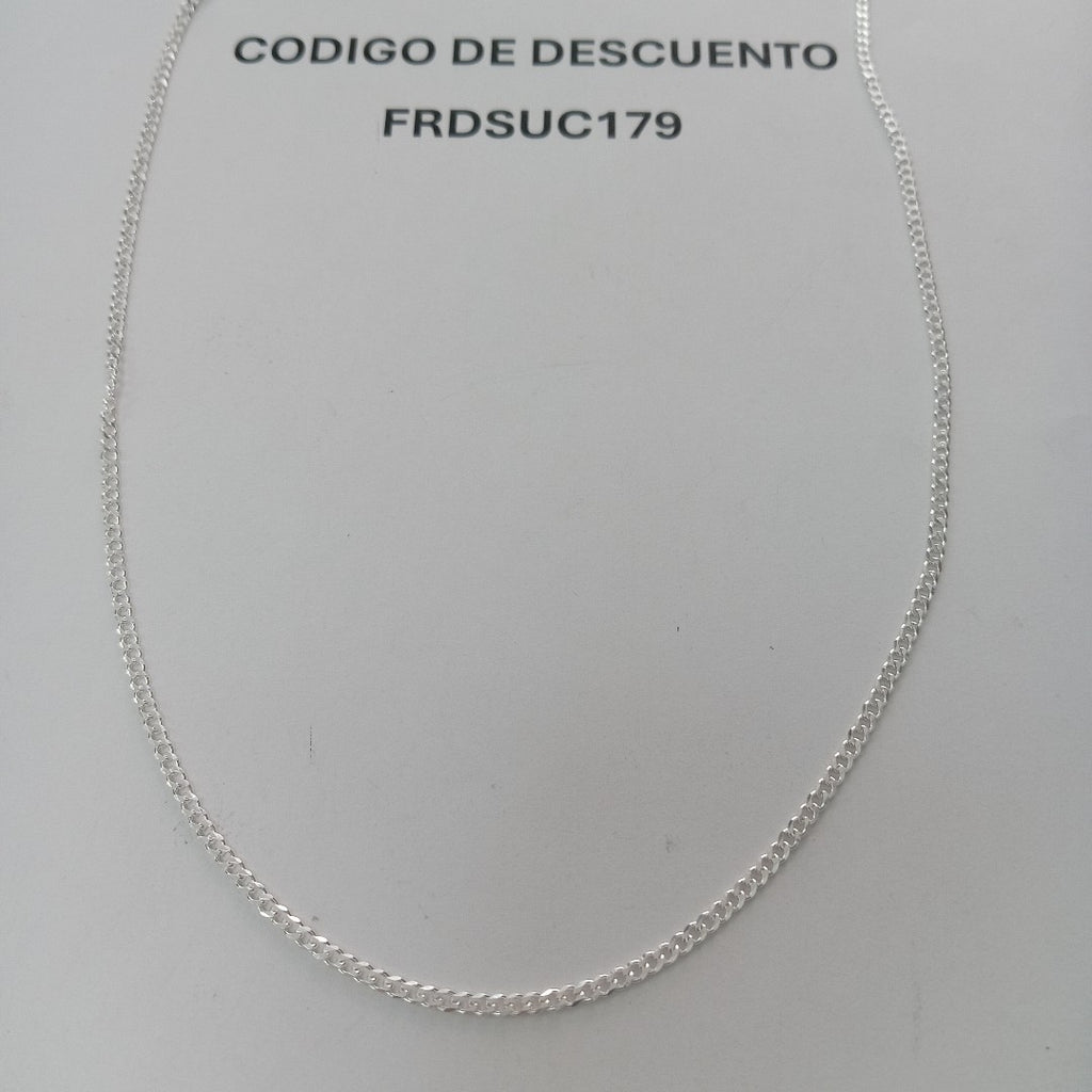 CADENA TEJIDO BARBADO PLATA .925 55 CM 5.3 GR (NUEVO)