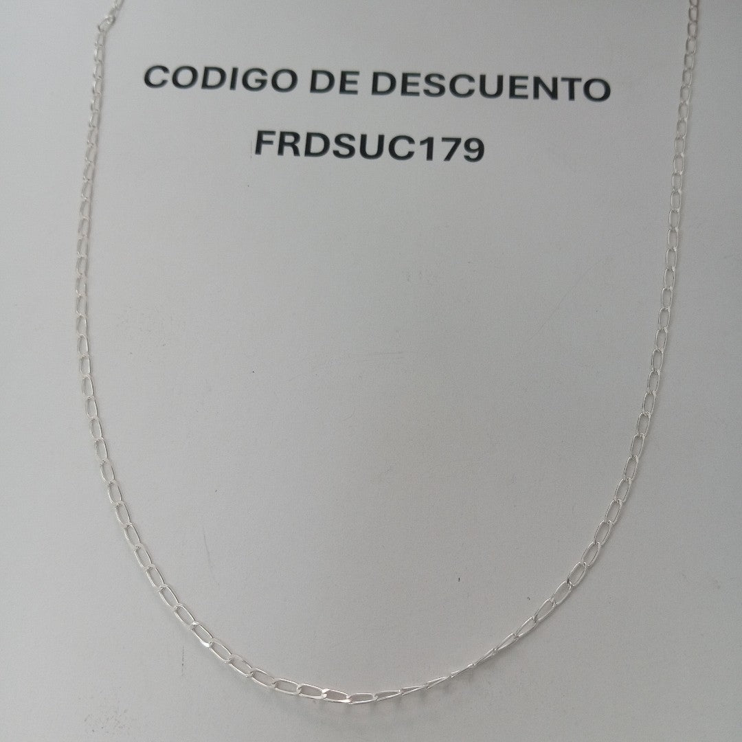 CADENA TEJIDO ESLABONES PLATA .925 50 CM 2.6 GR (NUEVO)