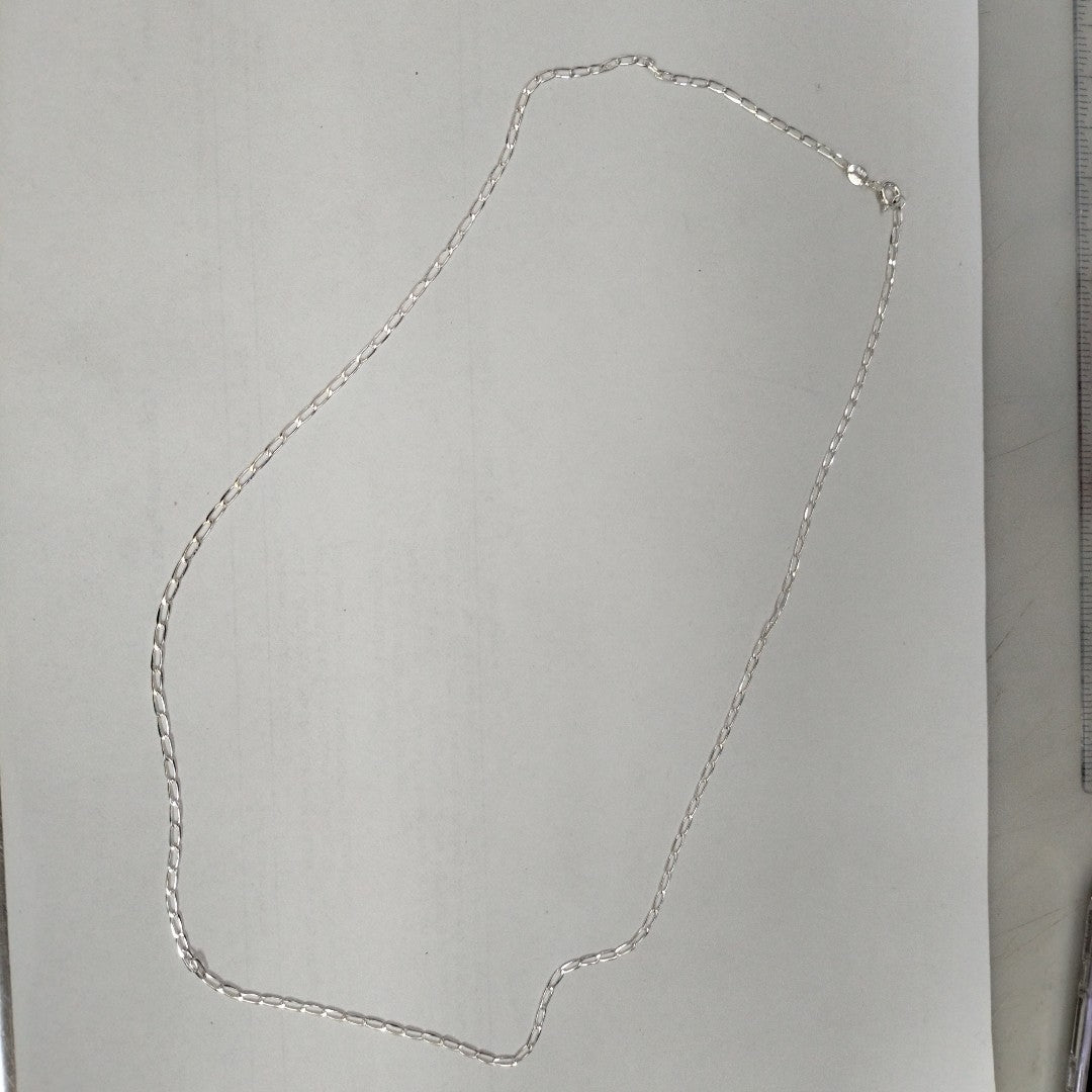 CADENA TEJIDO ESLABONES PLATA .925 60 CM 2.9 GR (NUEVO)
