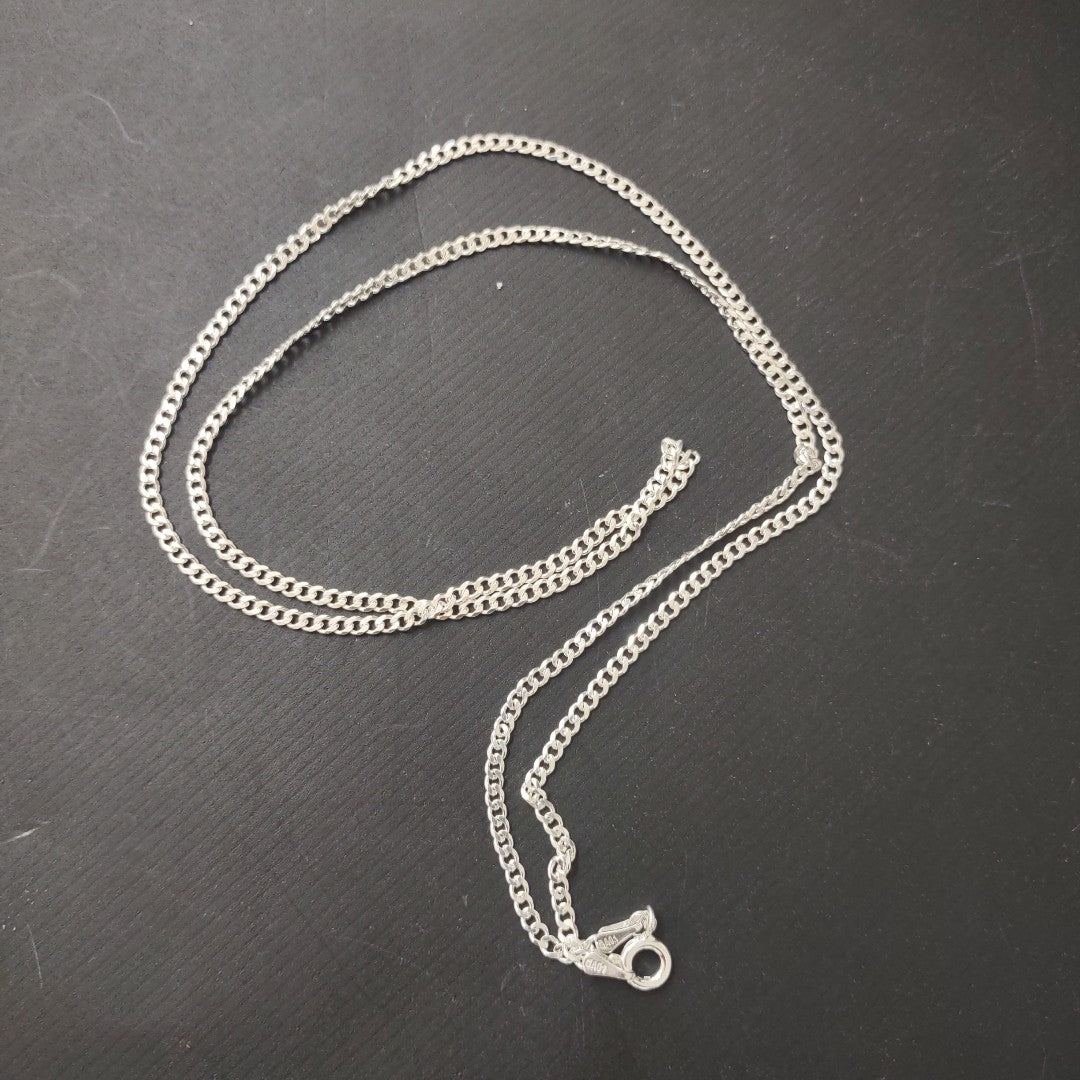 CADENA TEJIDO BARBADO PLATA .925 60 CM 5.6 GR (NUEVO)