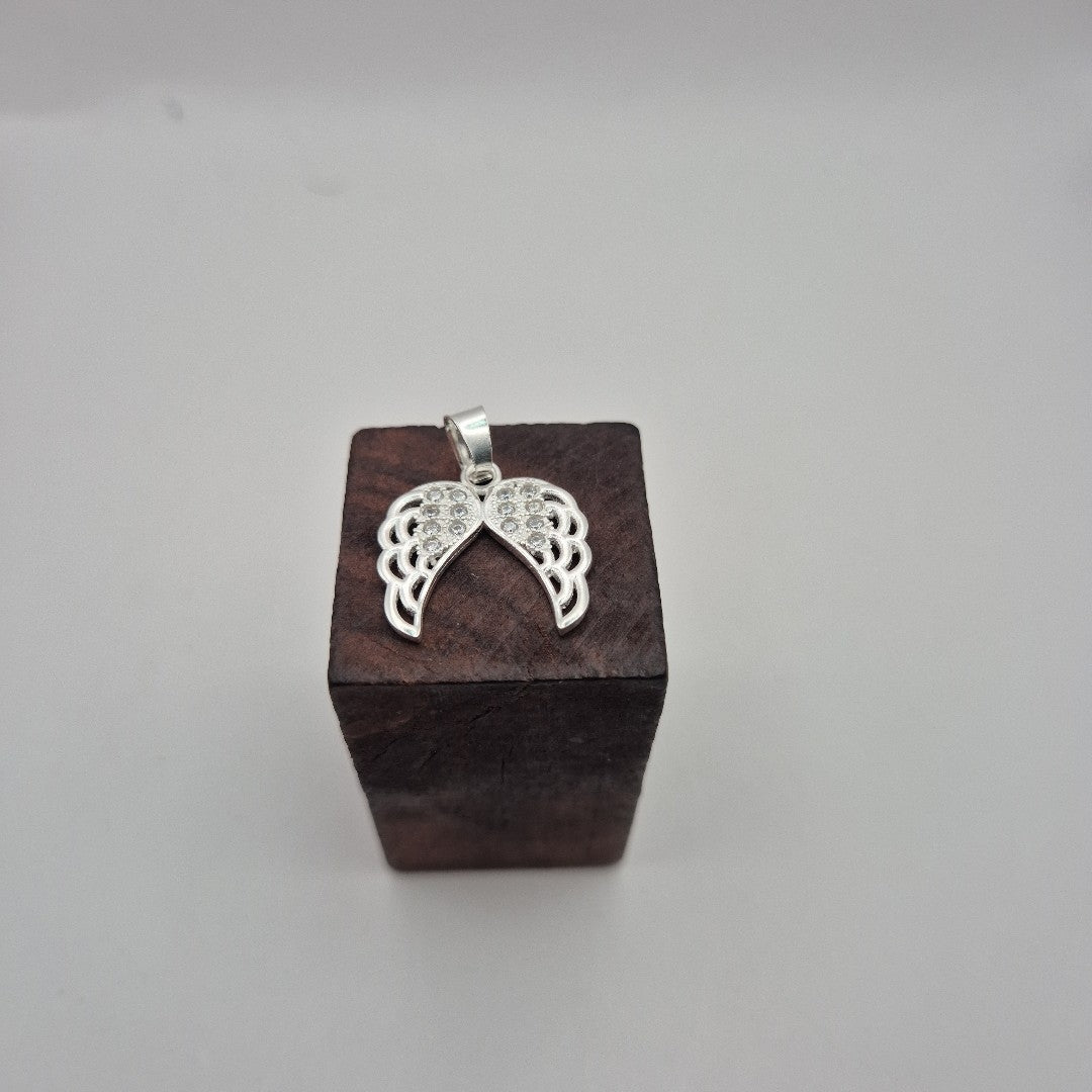 DIJE ALAS C/CIRCONIAS PLATA .925 2.4 GR (NUEVO)