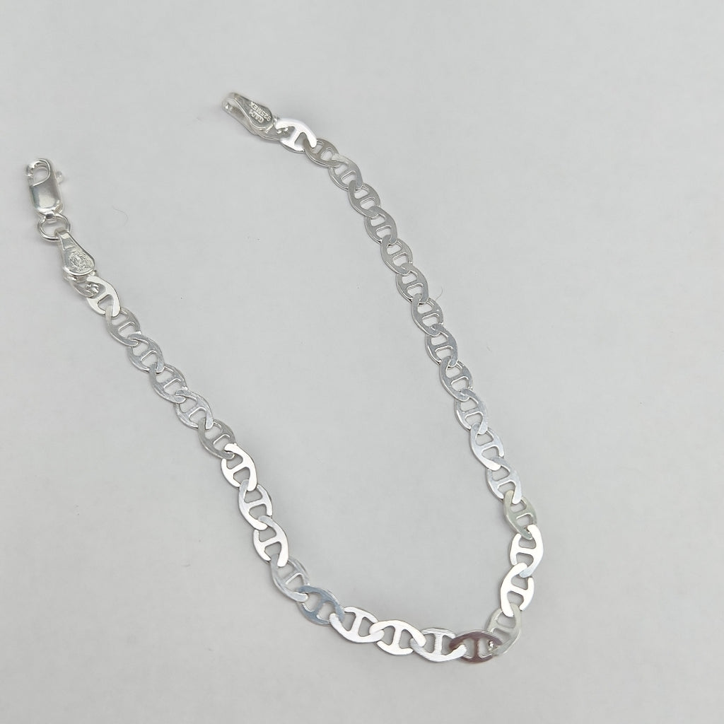 PULSERA TEJIDO GUCHI PLATA .925 18 CM 2.7 GR (NUEVO)