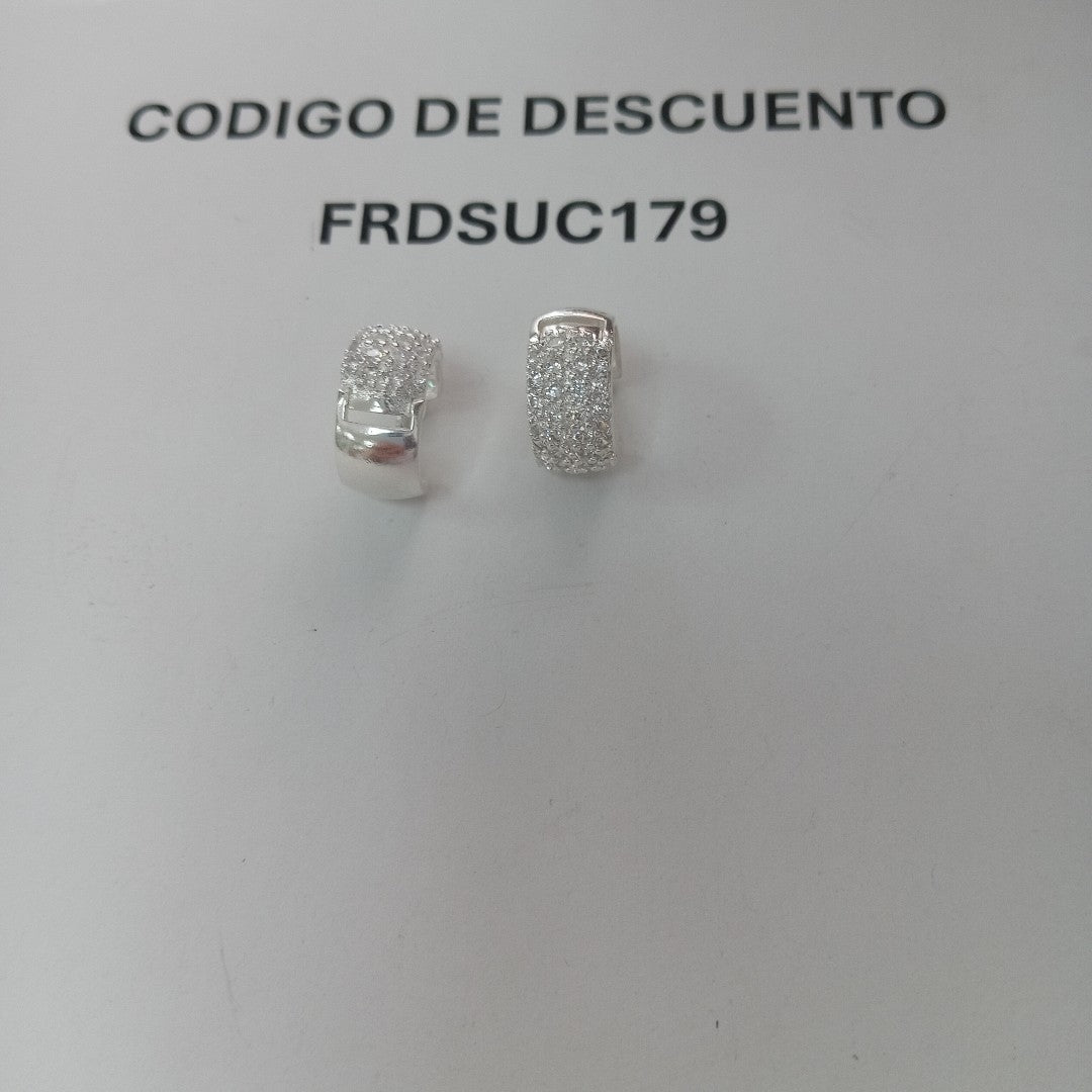HUGGIES C/CIRCONIAS PLATA .925 5.5 GR (NUEVO)