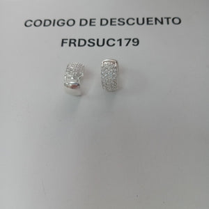 HUGGIES C/CIRCONIAS PLATA .925 5.5 GR (NUEVO)
