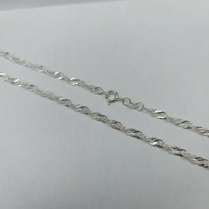 CADENA TEJIDO MEDIO TORZAL PLATA .925 55 CM 5.6 GR (NUEVO)