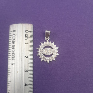 DIJE OJO MAGICO CON CIRCONIAS PLATA .925 2 GR (NUEVO)