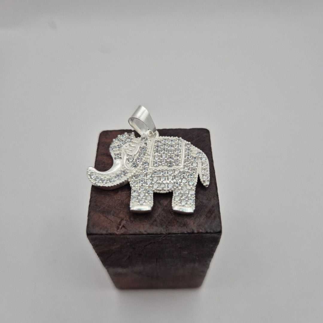 DIJE ELEFANTE C/CIRCONIAS PLATA .925 5.3 GR (NUEVO)
