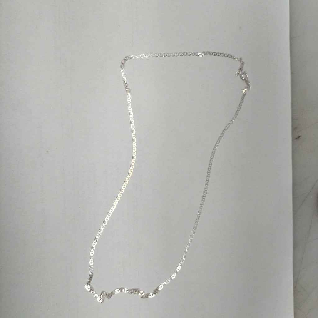 CADENA TEJIDO GUCHI PLATA .925 55 CM 3.5 GR (NUEVO)