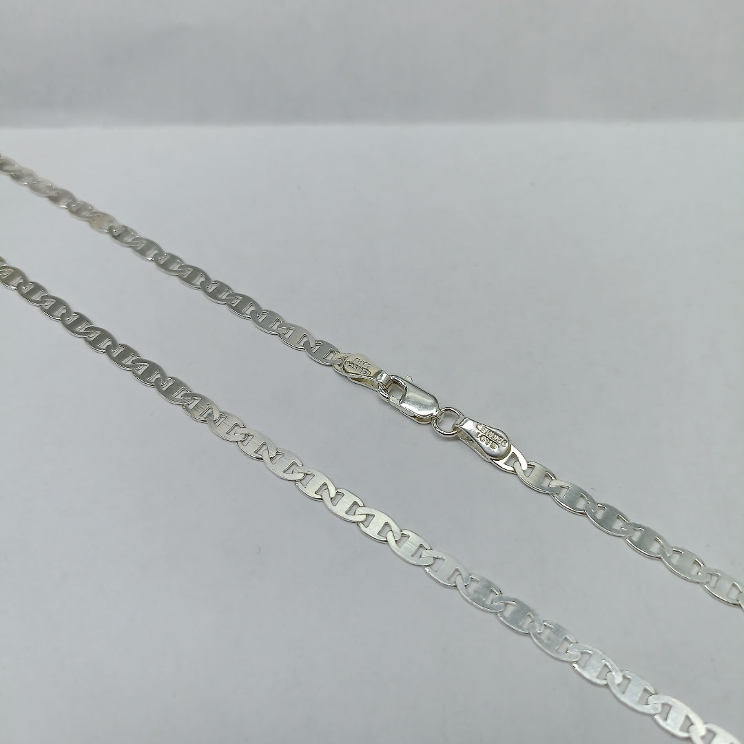 CADENA TEJIDO GUCHI PLATA .925 55 CM 8.3 GR (NUEVO)