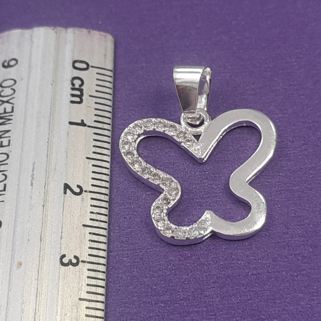 DIJE MARIPOSA C/CIRCONIAS PLATA .925 2.4 GR (NUEVO)
