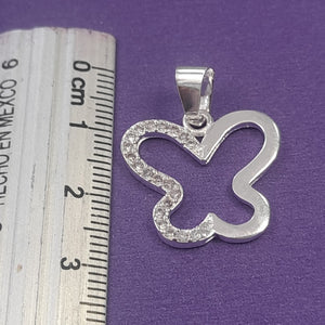 DIJE MARIPOSA C/CIRCONIAS PLATA .925 2.4 GR (NUEVO)