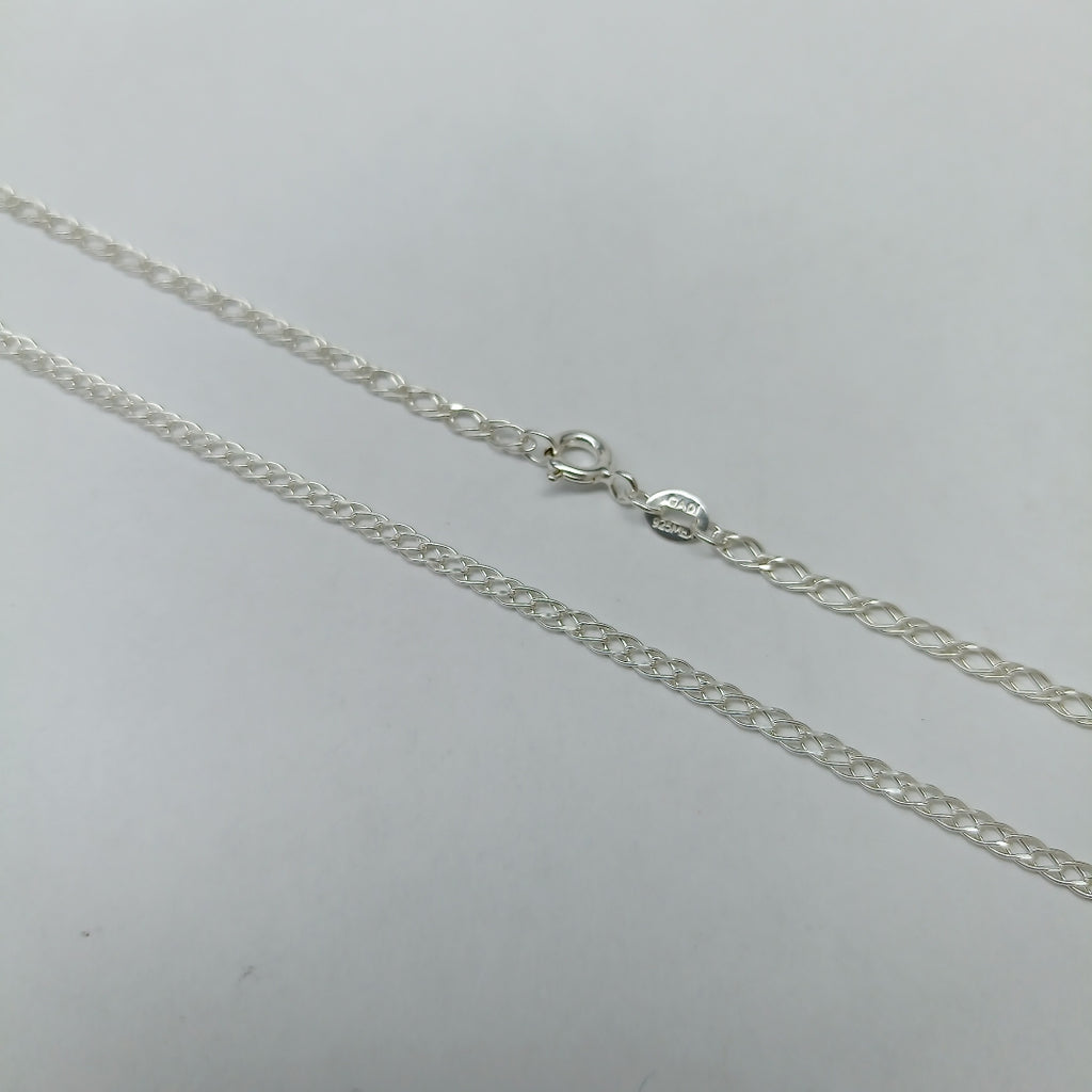 CADENA TEJIDO ESLABONES PLATA .925 50 CM 3.5 GR (NUEVO)