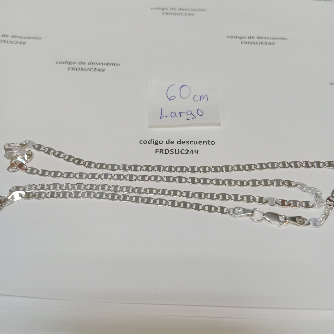 CADENA TEJIDO GUCHI PLATA .925 60 CM 9.1 GR (NUEVO)