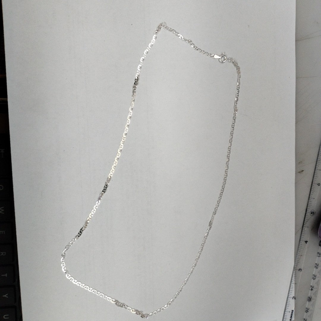 CADENA TEJIDO GUCHI PLATA .925 55 CM 3.5 GR (NUEVO)