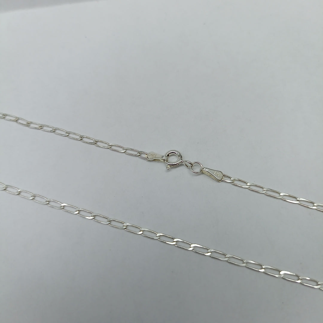 CADENA TEJIDO ESLABONES PLATA .925 55 CM 2.7 GR (NUEVO)