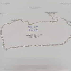 CADENA TEJIDO GUCHI PLATA .925 55 CM 3.6 GR (NUEVO)