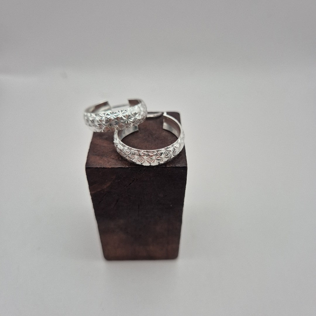 PAR ARRACADAS FACETADAS PLATA .925 3.4 GR (NUEVO)