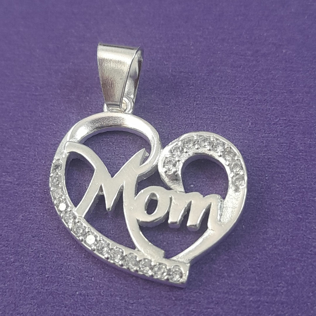 DIJE CORAZON C/CIRCONIAS PLATA .925 3.3 GR (NUEVO)