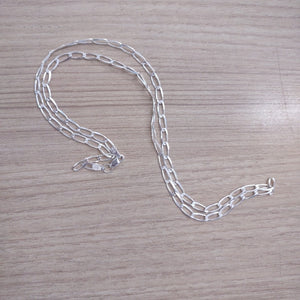 CADENA TEJIDO ESLABONES PLATA .925 60 CM 10.7 GR (NUEVO)