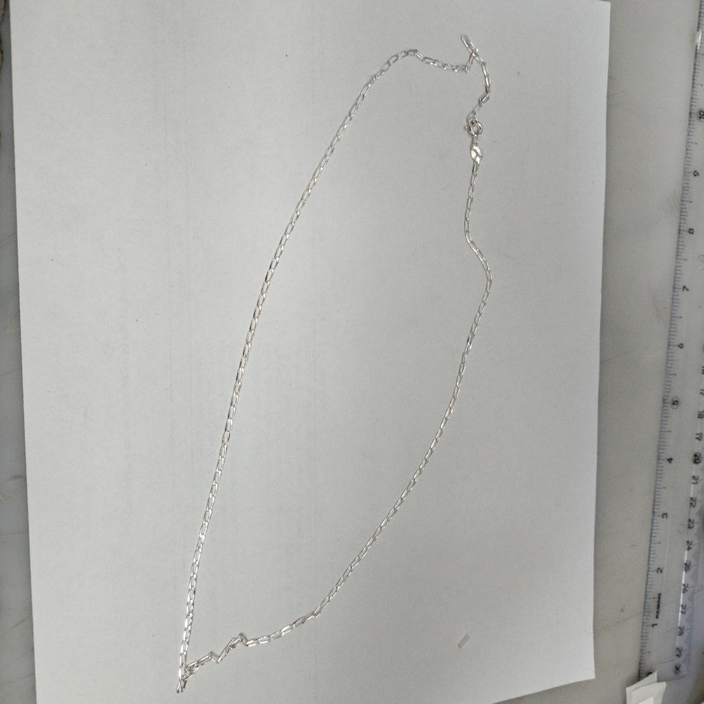 CADENA TEJIDO ESLABONES PLATA .925 60 CM 2.9 GR (NUEVO)