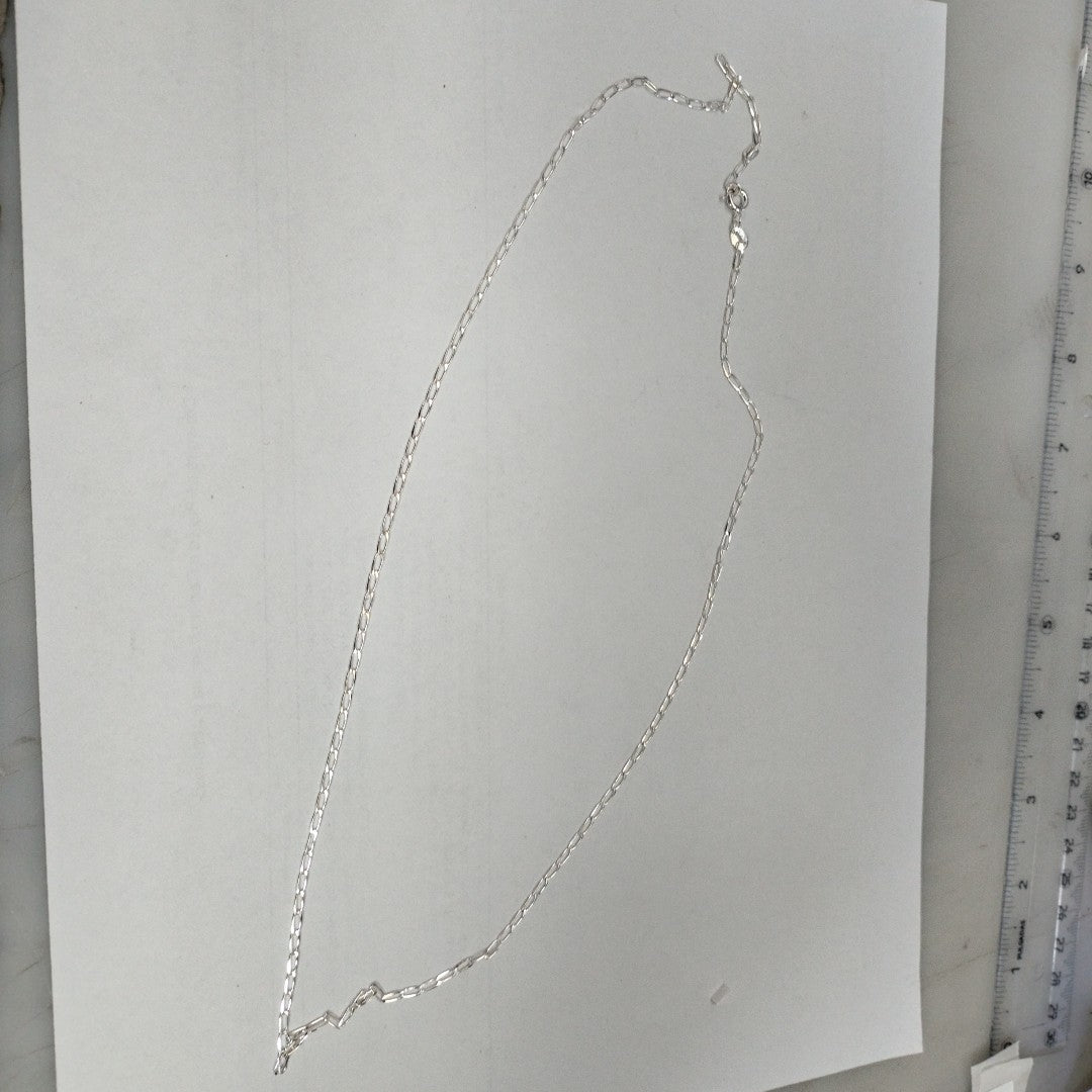 CADENA TEJIDO ESLABONES PLATA .925 60 CM 2.9 GR (NUEVO)