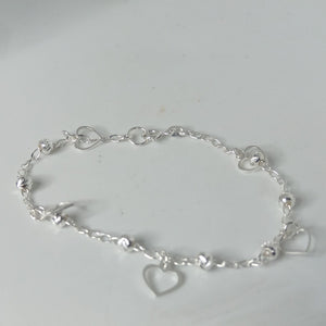 PULSERA TEJIDO ESPECIAL PLATA .925 18 CM 2.7 GR (NUEVO)