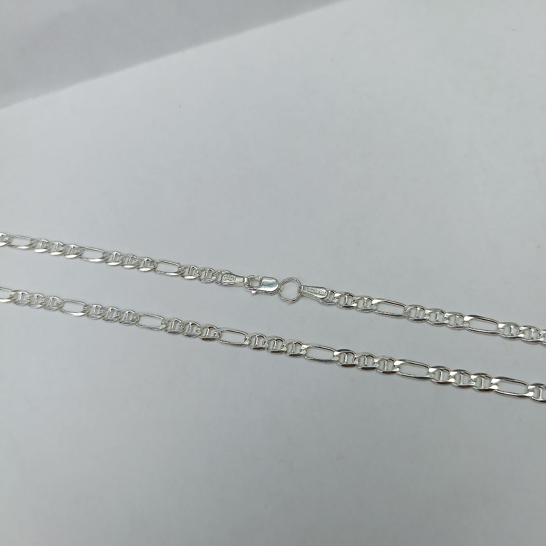 CADENA TEJIDO MARINERO PLATA .925 55 CM 7.8 GR (NUEVO)