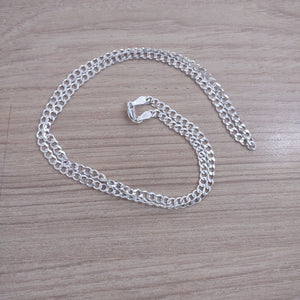 CADENA TEJIDO BARBADO PLATA .925 60 CM 13 GR (NUEVO)