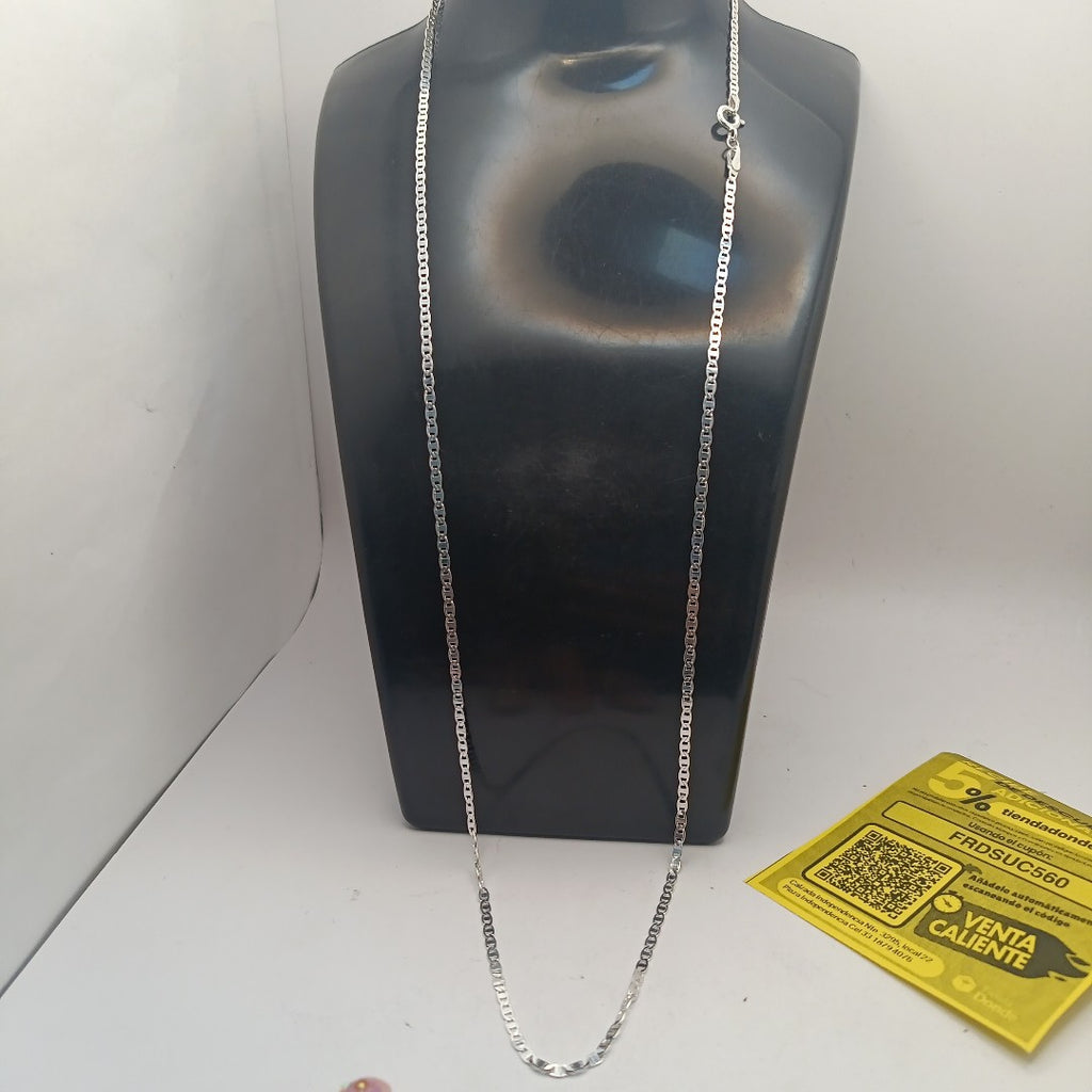 CADENA TEJIDO ESPEJO PLATA .925 60 CM 4.2 GR (NUEVO)
