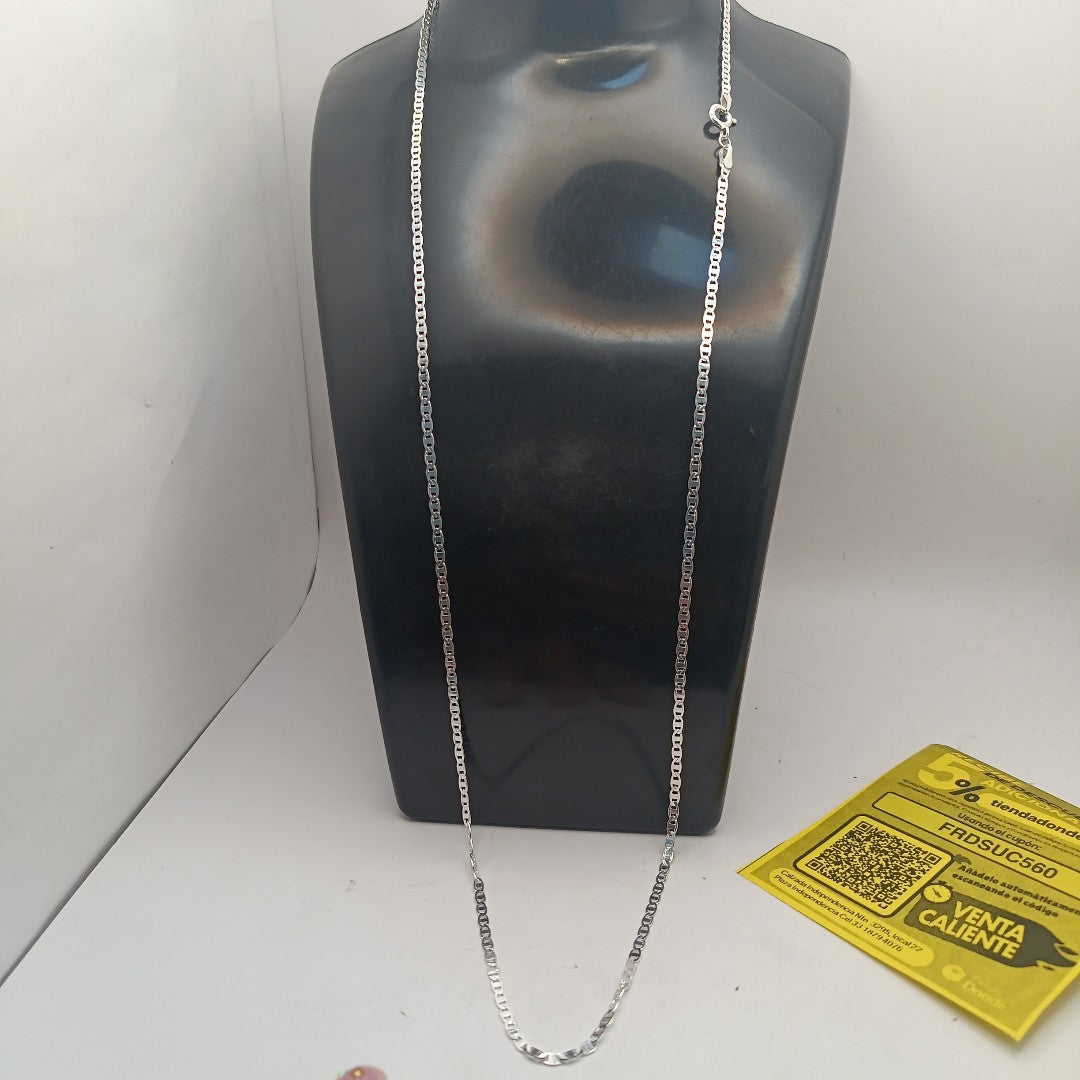CADENA TEJIDO ESPEJO PLATA .925 60 CM 4.2 GR (NUEVO)