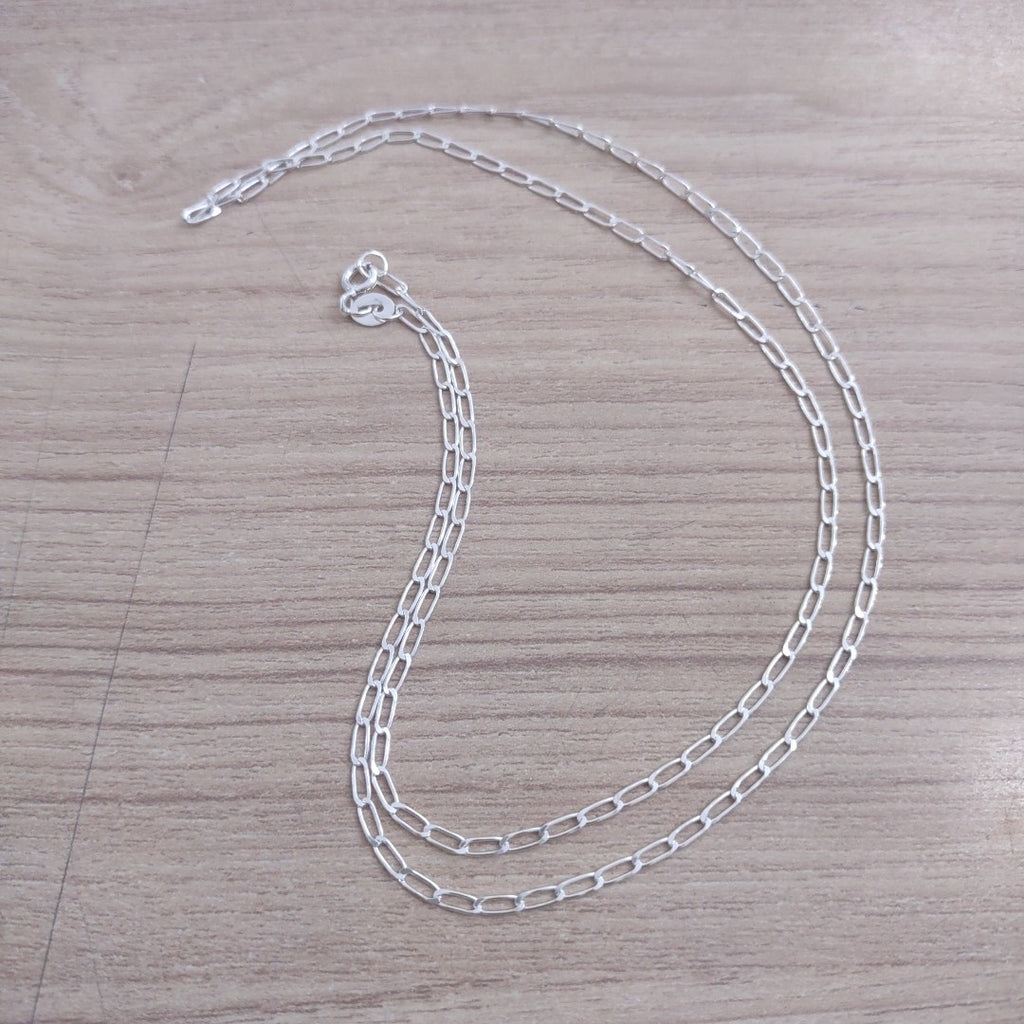 CADENA TEJIDO ESLABONES PLATA .925 55 CM 2.9 GR (NUEVO)