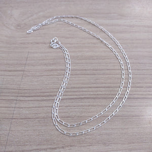 CADENA TEJIDO ESLABONES PLATA .925 55 CM 2.9 GR (NUEVO)