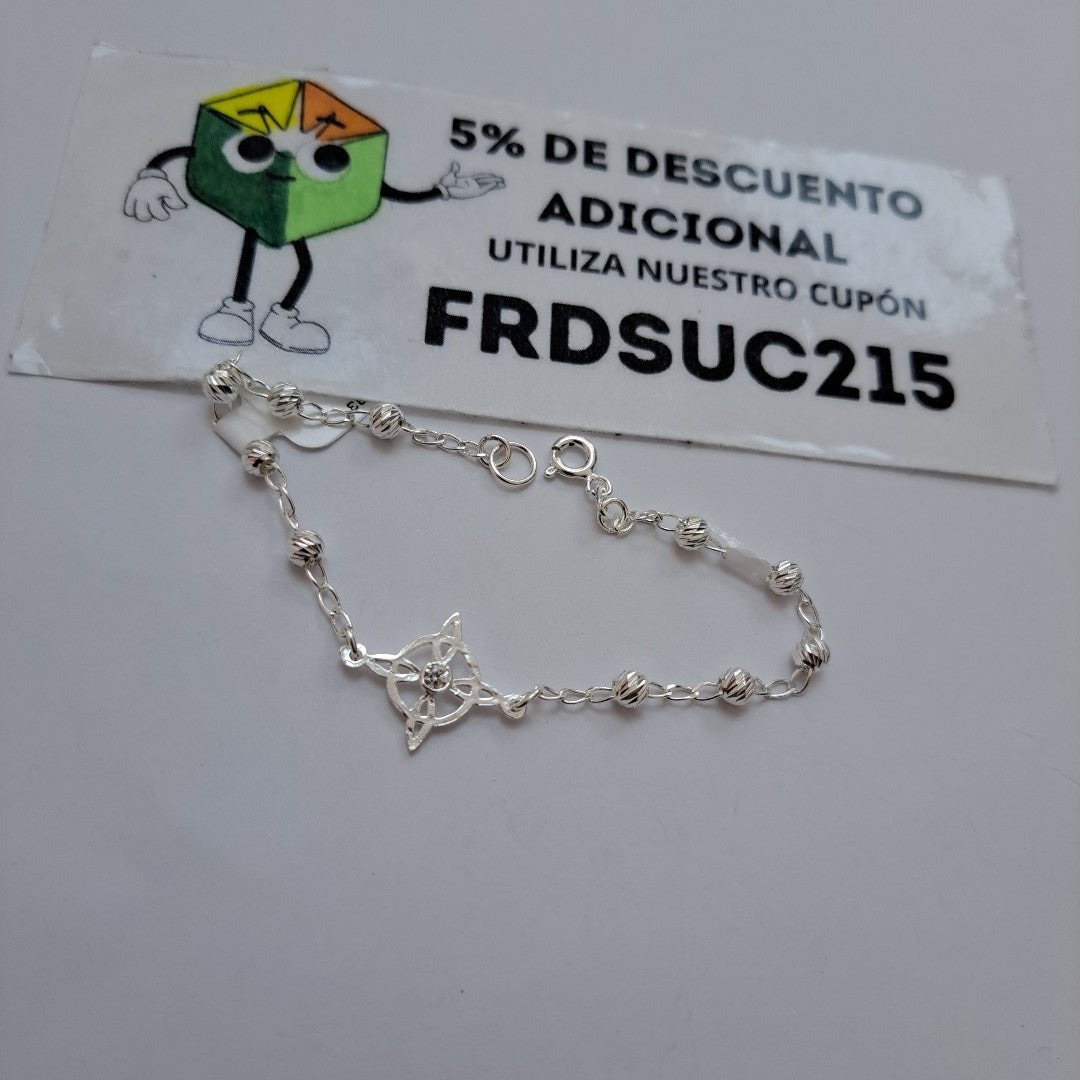 PULSERA TEJIDO ESPECIAL PLATA .925 18 CM 2.8 GR (NUEVO)