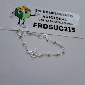 PULSERA TEJIDO ESPECIAL PLATA .925 18 CM 2.8 GR (NUEVO)