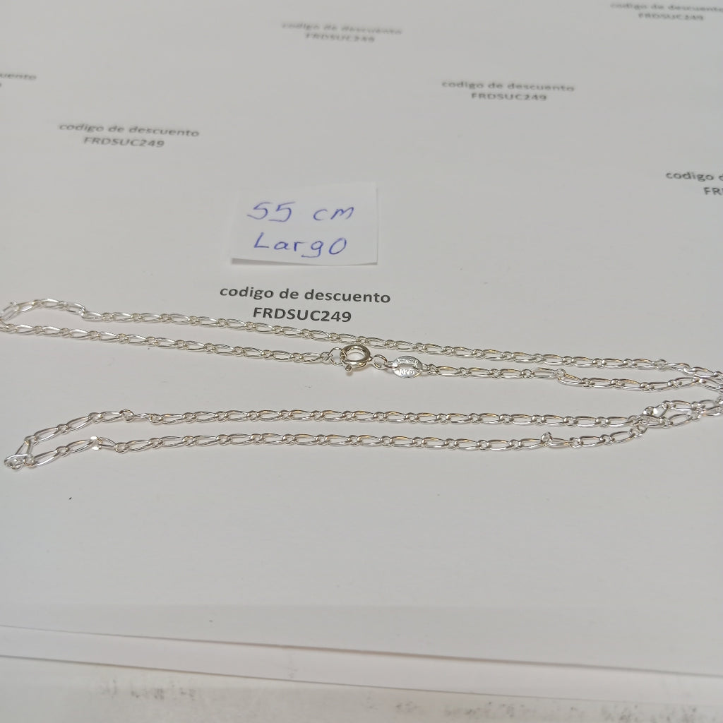 CADENA TEJIDO 1X1 PLATA .925 55 CM 3.3 GR (NUEVO)