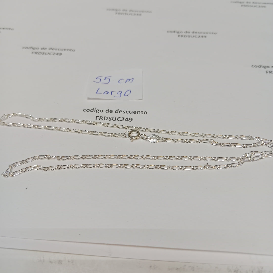 CADENA TEJIDO 1X1 PLATA .925 55 CM 3.3 GR (NUEVO)
